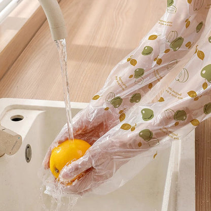 🎅Christmas Sale-50% OFF🎅Printed Disposable Long Plastic Arm Gloves